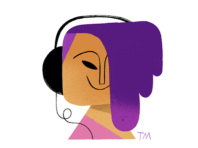 music girl illustration