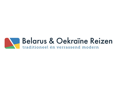 travelagency logo Belarus and Ukrain travel design flags flat logo minimal simplified ui