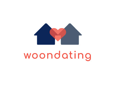 Woondating corporate identity branding dating design houses logo