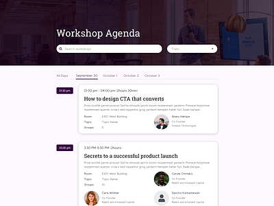 Agenda Page