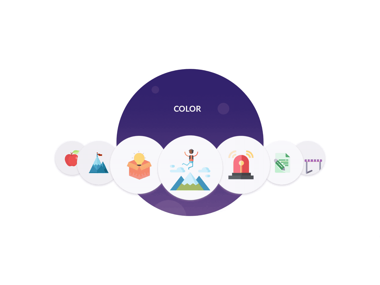 Education App Colors & Icons app color education app icon illustration kids ui ux web