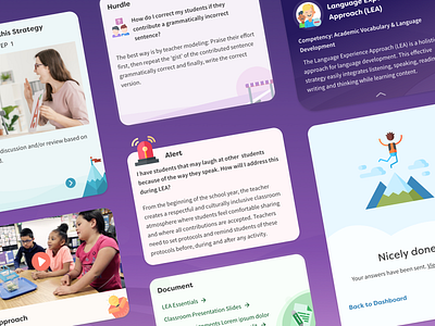 Mobile & Desktop Education App Cards