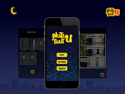 Nutz 'Bout U Game App Screen Design app branding design game game art game design illustraion login screen ui ux