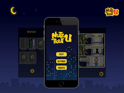 Nutz 'Bout U Game App Screen Design