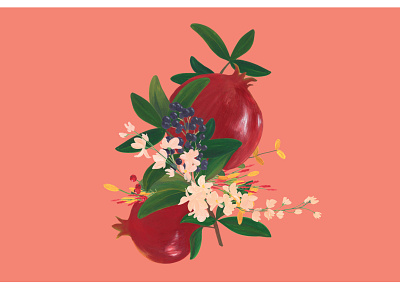 Grove Collaborative Gouache Painting branding cleaning floral fruits gouache illustration packaging painting spring