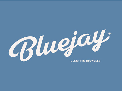 Bluejay Electric Bicycles Logo bicycle bike brand identity calligraphy custom lettering logo logotype retro type typography vintage