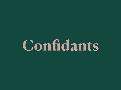 Confidants Logo bold brand identity branding graphic design logo logotype modern typography