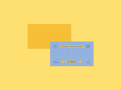Lauren Weiss Business Card Concept bold brand identity branding business card business card design collateral collateral design colorful colorfull fun minimalistic modern playful print design type lockup typography