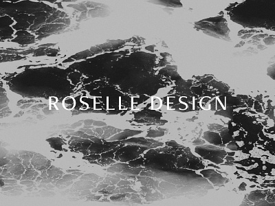 Roselle Logo black and white brand identity branding clean interior design logotype modern moody photographic texture