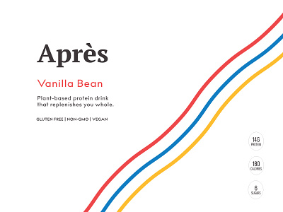 Aprés Rebrand Concept brand identity branding lines minimal minimalistic modern packaging protein drink rebrand simple type layout type lockup typography wellness
