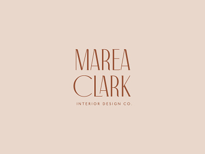 Marea Clark Concept Logo art deco brand identity branding feminine interior design logotype logotype design minimal modern muted