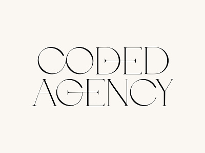 Coded Agency Wordmark glyphs ligatures logo logotype typography wordmark