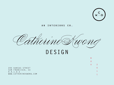 Catherine Kwong Design Rebrand Logo Concept design identity interiors logo rebrand