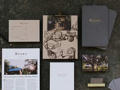 Brown Estate Identity Materials brand identity collateral identity paper materials tasting room winery