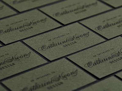 Details of Catherine Kwong Design's business cards