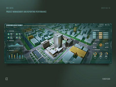 Project management and reporting performance big data 3d design ux