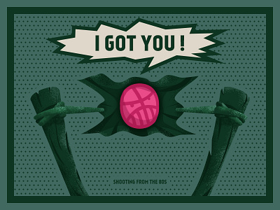 I got you ! dribbble free giveaway green illustration mule pack playoff sticker stickers