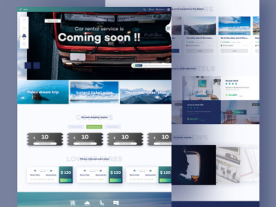 An airline’s official website airlines hotel landing page ticket travel ui ux web
