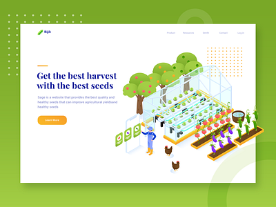 Bijik - Header Illustration Agricultural seed  website