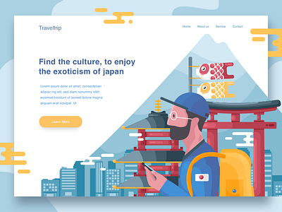 Traveltrip landing page concept