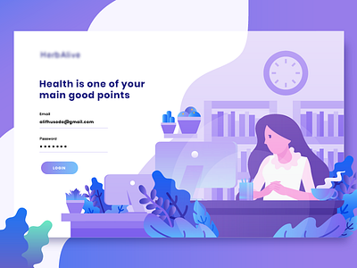 Insurance landing page concept