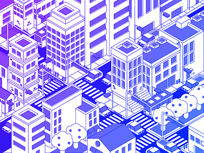 Town Isometric Illustration 🏢