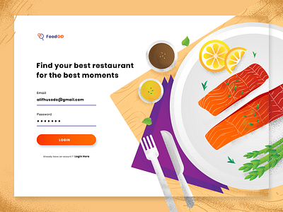 Header Illustration Exploration For Food Website