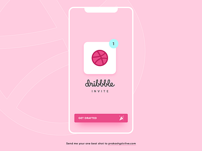 One Dribbble Invite Giveaway! app art design draft dribbble illustration invite invite giveaway iphone logo prakashgd ui ux