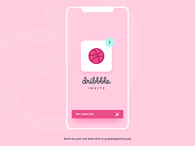 One Dribbble Invite Giveaway! app art design draft dribbble illustration invite invite giveaway iphone logo prakashgd ui ux