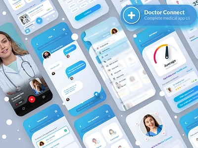 Doctor Connect - Doctor Appointment Mobile App UI Kit appointment bmi bmi calculator book connect doctor health health care health care app medical mobile app mobile app ui modern neumorphic neumorphism ui ui kit