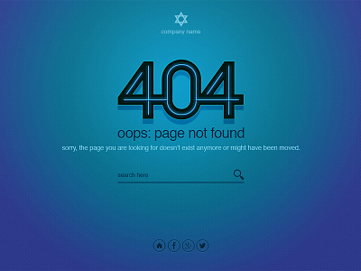 404 Errorpage Blue