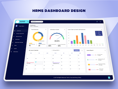 HRMS Dashboard Design UI/UX Design