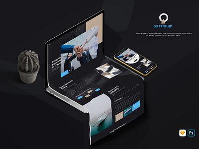 Creative Website Landing page with responsive design.