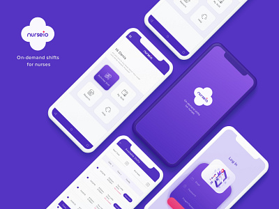 On Demand Nurse Shift Duties android app app branding design covid creative agency design doctor graphic design healthy ios app design mobile app nurse social splash ui uiux user experience user interaction ux design