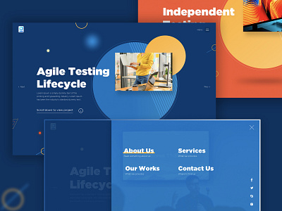 Technical Banner for Website. agency agile testing animation design colors creative agency creative design element elements geometric design graphicdesign landing design services sidemenu user experience user experience ux user interface userinterface