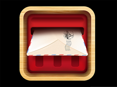 mailbox box，letter，wood，icon，ps