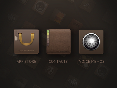 Icon：app store、contacts、voice memos