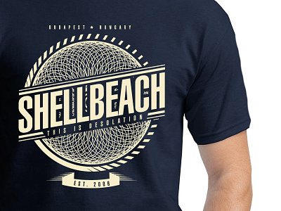 Globe Shirt decal design globe guilloche merchandise navy pattern silkscreen t-shirt vector