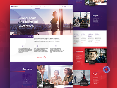 Grant Thornton - UI Design corporate design layout mainpage mockup modern ui web website