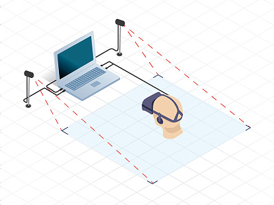 Illustration VR christophe dumas design graphic illustration isometric virtual reality vr