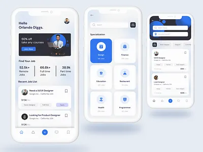 Job app Ui Kit Challange app concept design job job app ui design job app ui kit job app ui kit challange job application ui uiux design ux