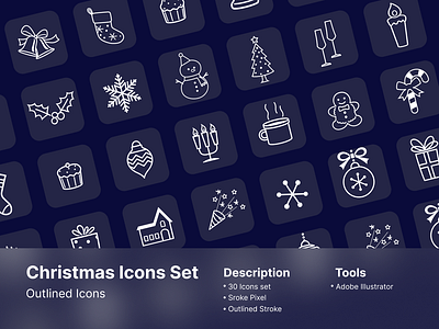 Christmas icons set challange