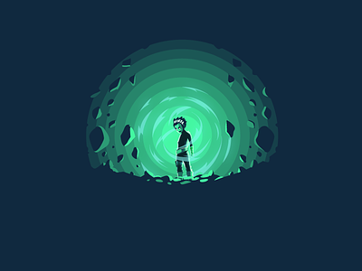 I will not be the only one to lose here anime blend tool fan art green minimal vector