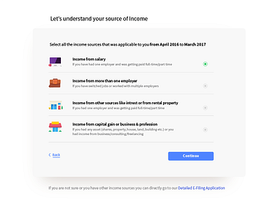 help us understand your source of Income finance icon interaction ui