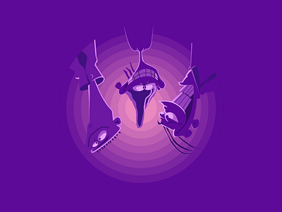 Ed, Edd n Eddy 90s blend tool cartoon fan art minimal purple vector