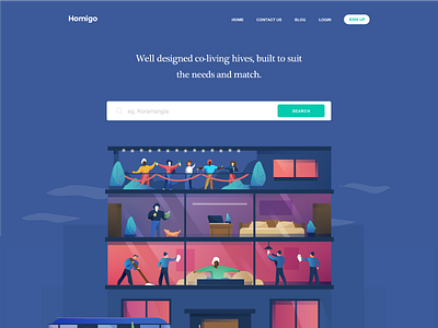 Landing page for Homigo.in