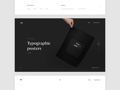 Nadj / portfolio clean composition design font minimal portfolio responsive serif typography ui ux webdesign