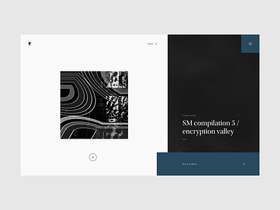 Music website album clean design interaction minimal music music album sound typography ui web