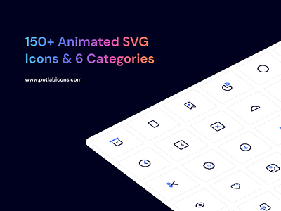 Potlab Icons - Animated SVG Icons adobe xd after effects animation figma icons illustration lottie svg ui web