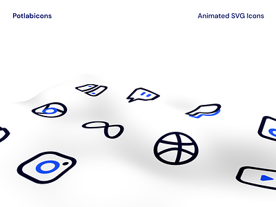 Potlabicons - Branding Animated Icon Pack animated animation branding css figma icons svg ui web app web ui